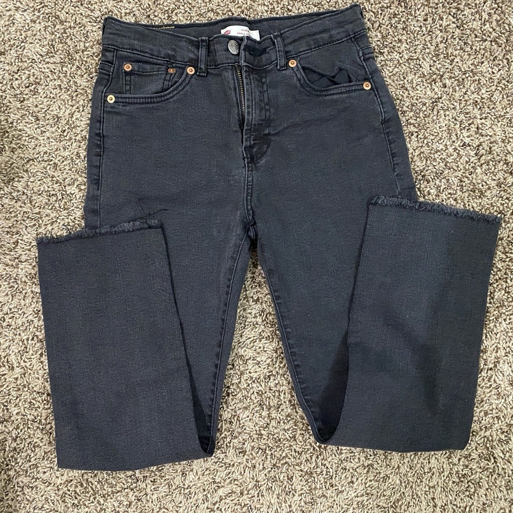 Levi Strauss Youth Girl's High Rise Stretch Adjustable Waist AnkleStraight Jeans